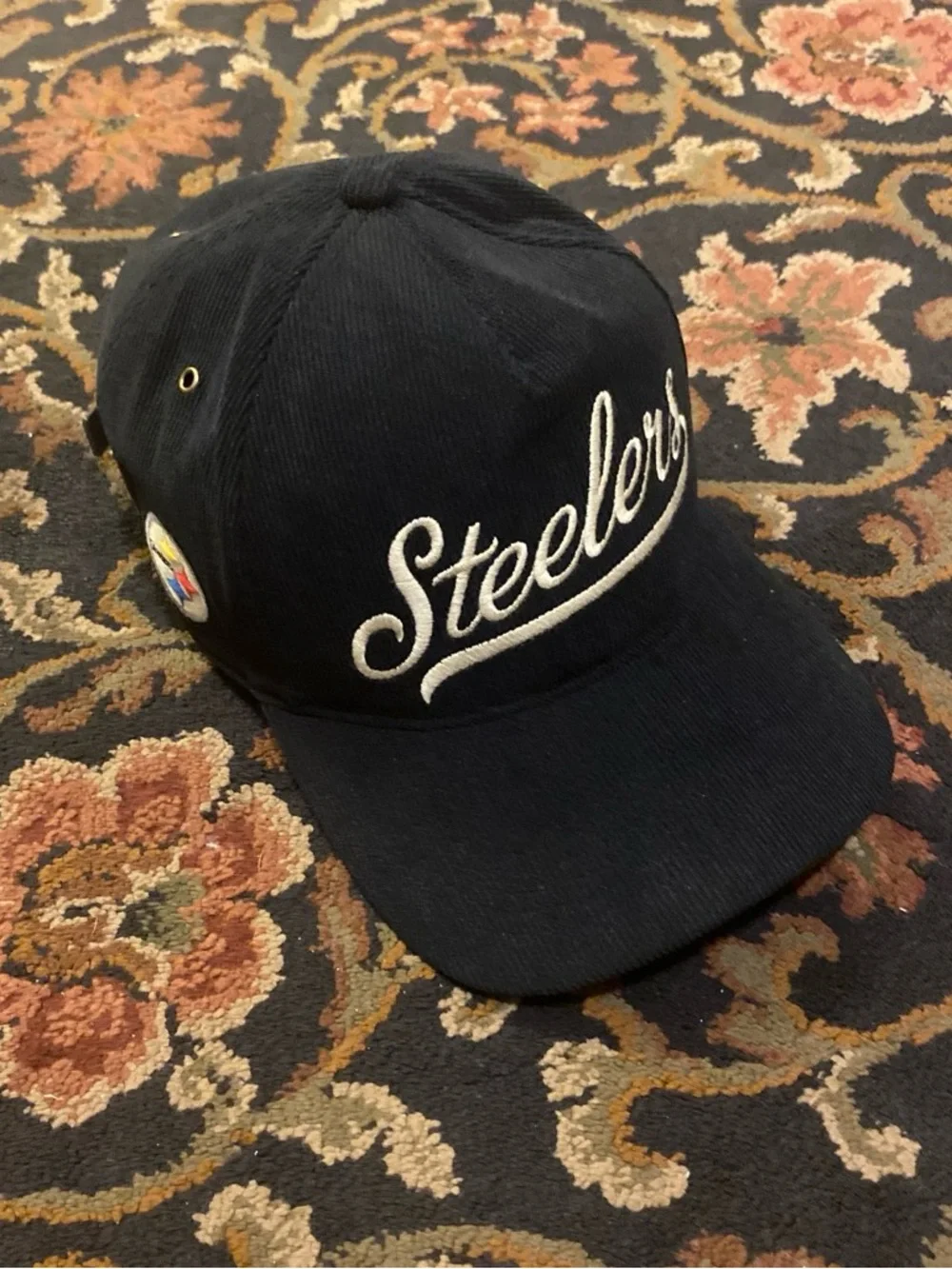 '47 Black and Tan Leather-Trim Baseball Cap